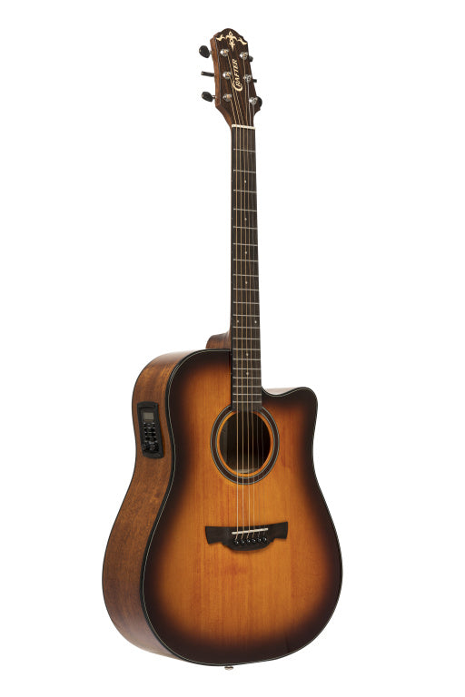 Crafter Able series 600, cutaway Dreadnought electric-acoustic guitar with solid spruce top
