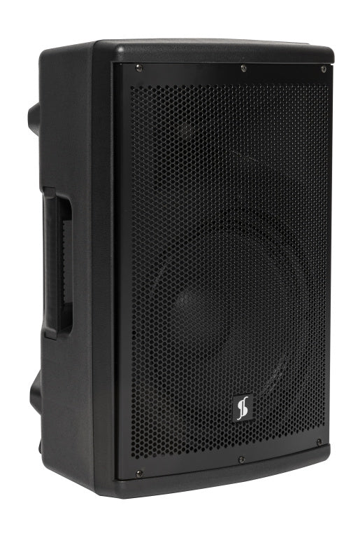 STAGG 12" 2-way active speaker, class AB, Bluetooth TWS Stereo, 2 UHF mics, 150 watts, battery powered