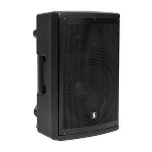 STAGG AS12B US 12" 2-way active speaker, class AB, Bluetooth TWS Stereo, 2 UHF mics, 150 watts, battery powered