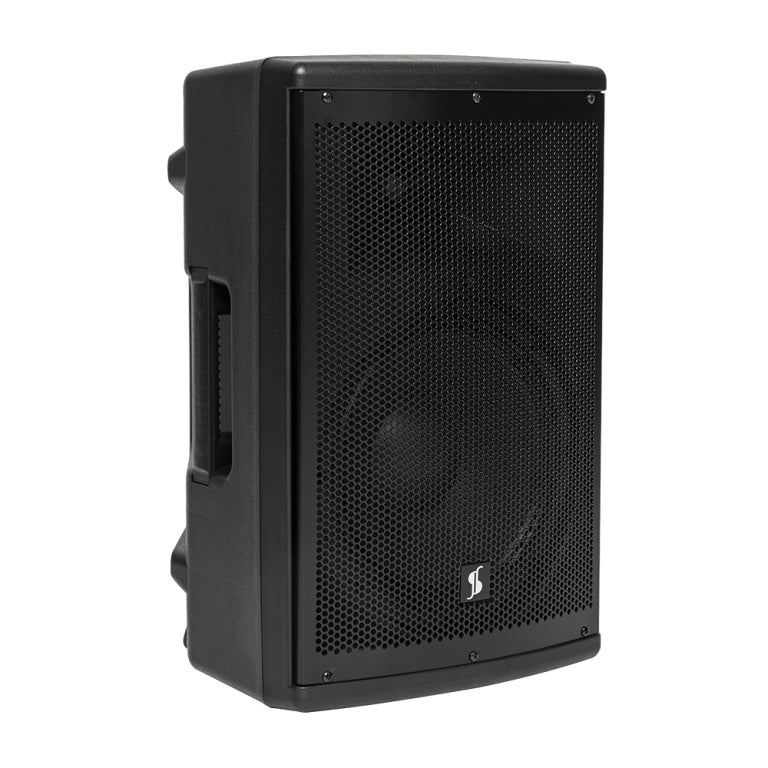 STAGG AS12B US 12" 2-way active speaker, class AB, Bluetooth TWS Stereo, 2 UHF mics, 150 watts, battery powered