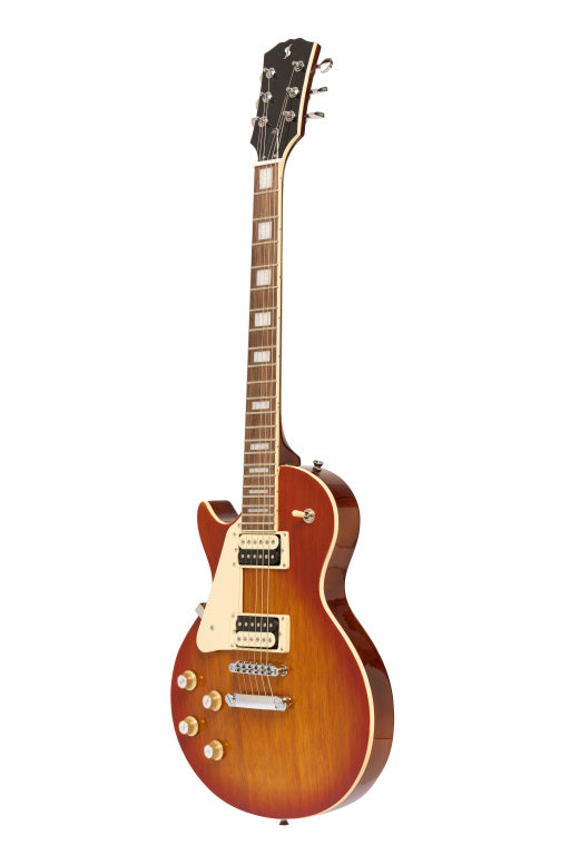 STAGG SEL-STD VSB LH Standard Series, electric guitar with solid Mahogany body archtop, Left Hand