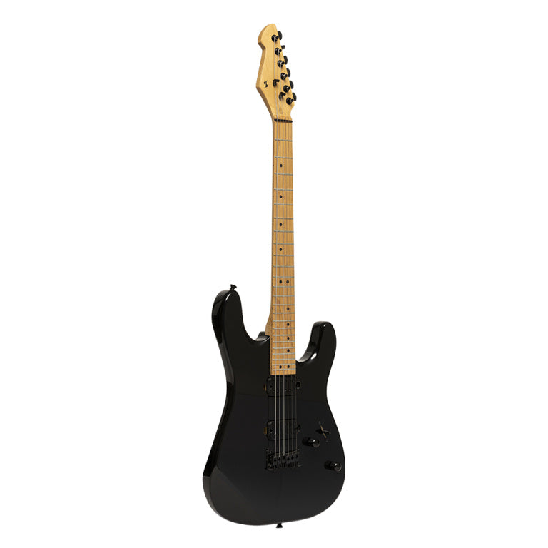 STAGG SEM-TWO H BK Metal series, Electric guitar with solid mahogany body