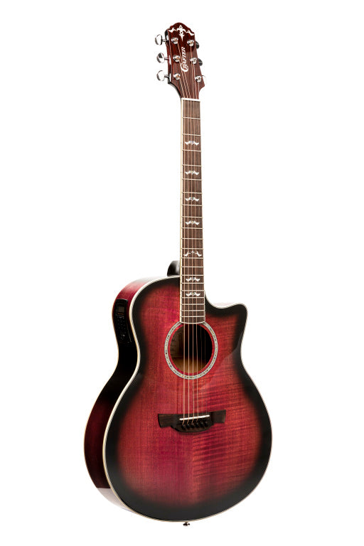 CRAFTER Noble series, Small jumbo acoustic-electric guitar with solid maple top