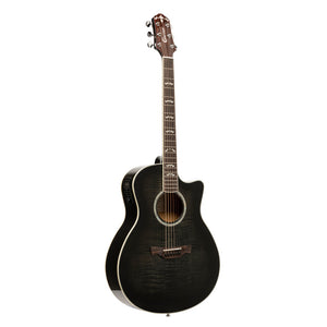 CRAFTER NOBLE TBK Noble series, Small jumbo acoustic-electric guitar with flamed maple top