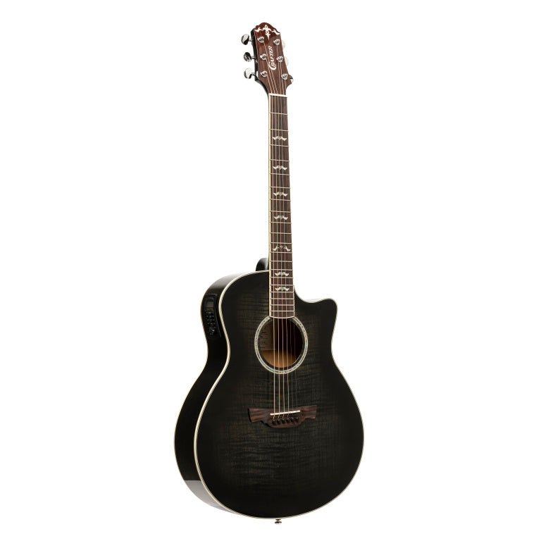 CRAFTER NOBLE TBK Noble series, Small jumbo acoustic-electric guitar with flamed maple top
