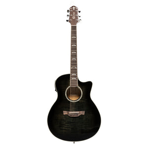 CRAFTER NOBLE TBK Noble series, Small jumbo acoustic-electric guitar with flamed maple top