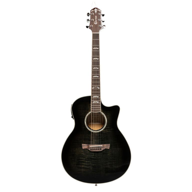 CRAFTER NOBLE TBK Noble series, Small jumbo acoustic-electric guitar with flamed maple top