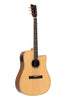 STAGG Dreadnought cutaway acoustic-electric guitar with spruce top, 45 series