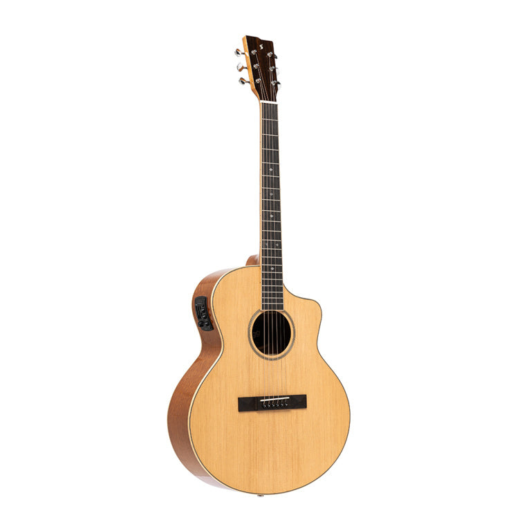STAGG SA45 OCE-LW Orchestra cutaway acoustic-electric guitar with spruce top, 45 series