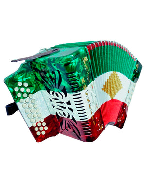 ROSSETTI 3112-GCF-RWG 3 Row, 31 treble, 12 bass Diatonic button accordion
