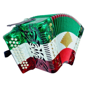ROSSETTI 3112-FBE-RWG 3 Row, 31 treble, 12 bass Diatonic button accordion