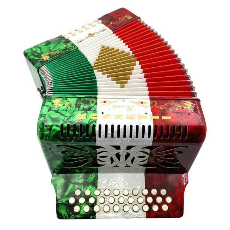 ROSSETTI 3112-FBE-RWG 3 Row, 31 treble, 12 bass Diatonic button accordion