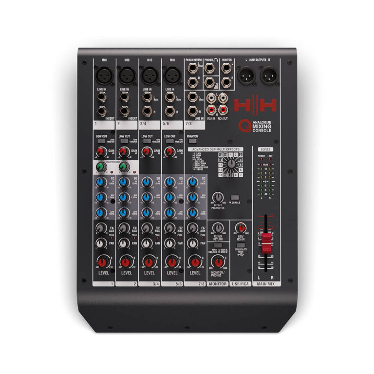 HH AUDIO Q8FX 8 Channel Stereo Mixing Console w/ DSP