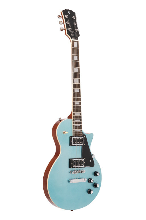 STAGG SEL-STD SBLUE Standard Series, electric guitar with solid Mahogany archtop body