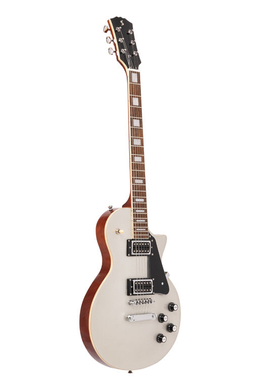 STAGG SEL-STD SILVER Standard Series, electric guitar with solid Mahogany archtop body
