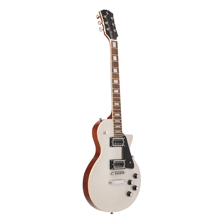 STAGG SEL-STD SILVER Standard Series, electric guitar with solid Mahogany archtop body