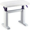 PBH 780 WHP SWH Highgloss white hydraulic piano bench, with fireproof white vinyl top Stagg