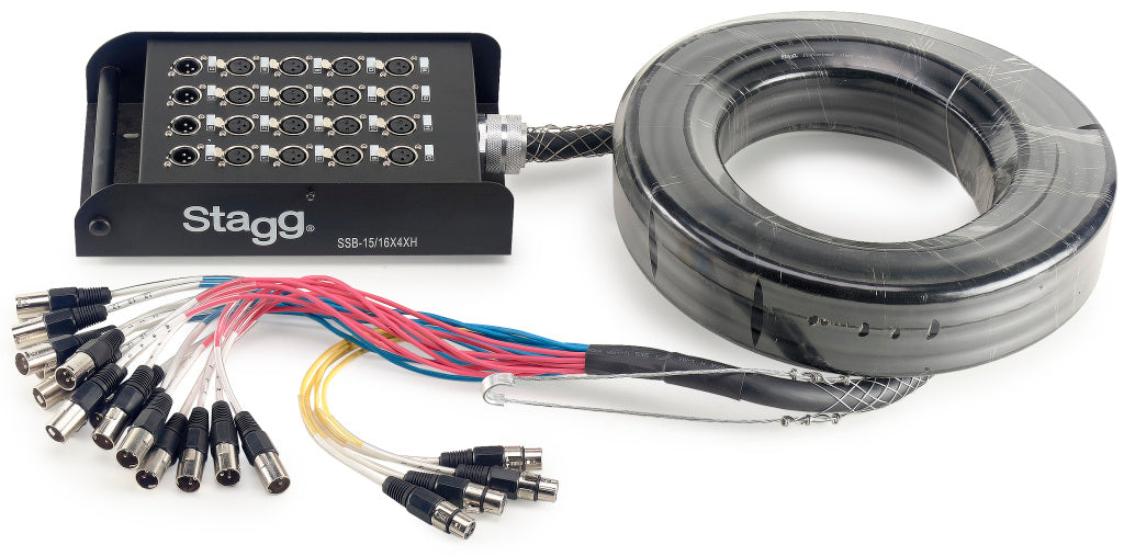 STAGG S-Series Stagebox - 16x XLR F Inputs/ 4x XLR M Outputs
