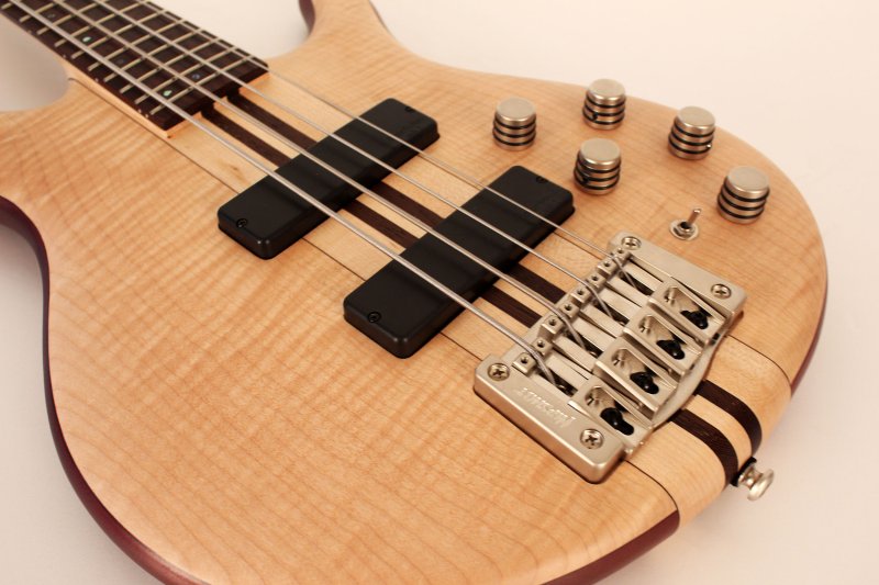 Cort Guitars Cort A4PLUSFMMHOPN Artisan Series A4 Plus Bass Guitar - Open Pore Natural