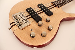 Cort Guitars Cort A4PLUSFMMHOPN Artisan Series A4 Plus Bass Guitar - Open Pore Natural
