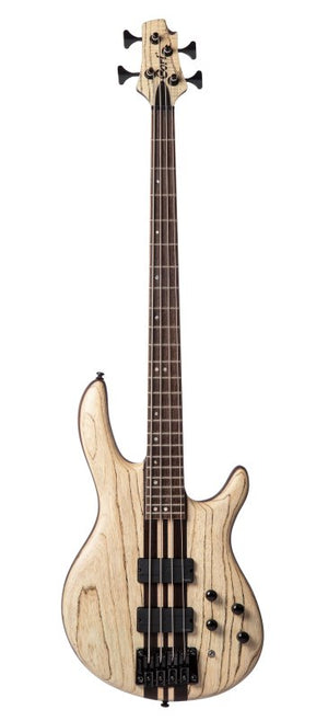 Cort Guitars Cort A4ULTRAENB Artisan Series A4 Ultra Ash Bass Guitar - Etched Natural Black