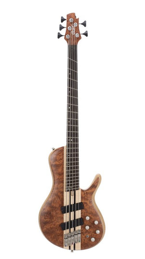 Cort Guitars Cort A5BEYONDOPBN Artisan Series A5 Beyond 5 String Bass Guitar - Open Pore Bubinga Natural
