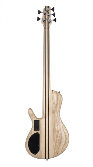 Cort Guitars Cort A5BEYONDOPBN Artisan Series A5 Beyond 5 String Bass Guitar - Open Pore Bubinga Natural
