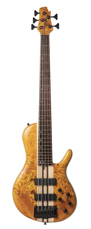 Cort Guitars Cort A5PLUSSCAOP Artisan Series A5 Plus SC Bass Guitar - Amber Open Pore