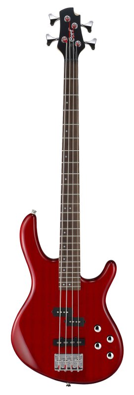 Cort Guitars Cort ACTIONBASSPLUSTR Action Bass Guitar - Trans Red