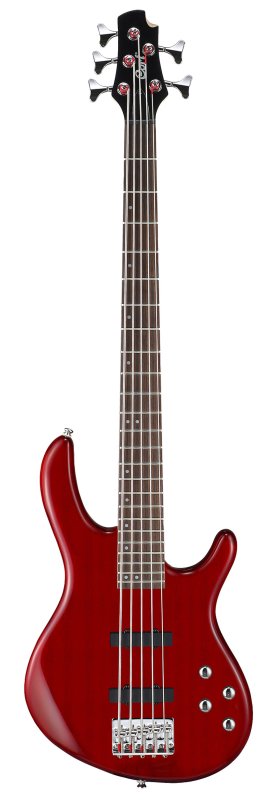 Cort Guitars Cort ACTIONBASSVPLUSTR Action 5 String Bass Guitar - Trans Red