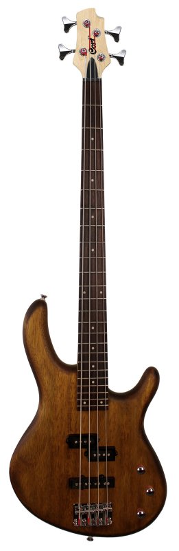 Cort Guitars Cort ACTIONPJOPW Action PJ Bass Guitar - Open Pore Walnut