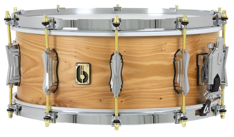 British Drum Co. ARC-14-60-SN Archer Series Yew Wood Snare - 6" x 14"