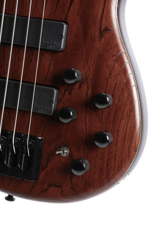 Cort Guitars Cort B4ELEMENTOPBR Artisan Series B4 Element Bass Guitar - Open Pore Burgandy Red