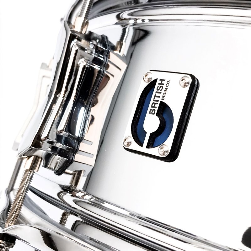 British Drum Co. BB-14-60-SN Bluebird Series Chrome Over Brass Snare. 6" x 14" - Silver