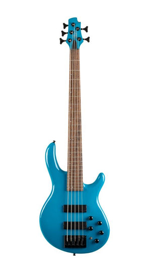 Cort Guitars Cort C5DELUXECBL Artisan Series C5 Deluxe Bass Guitar (5 String) - Candy Blue