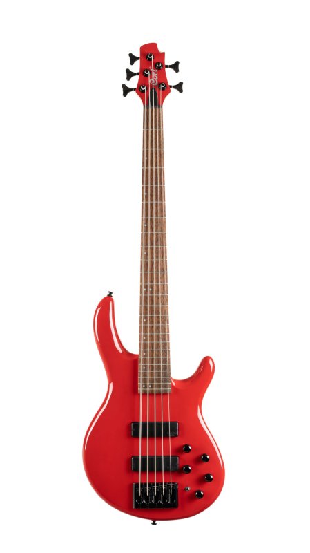 Cort Guitars Cort C5DELUXECRD Artisan Series C5 Deluxe Bass Guitar (5 String) - Candy Red