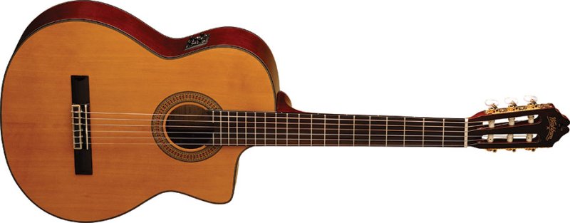 Washburn C64SCE-A-U C64SCE Classical Cutaway Acoustic Guitar - Natural