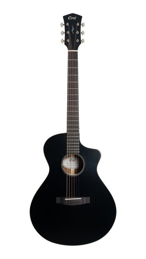 Cort Guitars COREMCBTSG-U Cort CORE-MC Ovangkol Acoustic-Electric Guitar w/Gig-bag - Black Top Semi Gloss