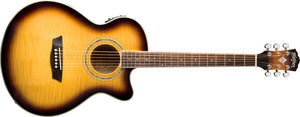 Washburn EA15ATB-A-U EA15 Festival Series Mini Jumbo Cutaway Acoustic Electric Guitar - Tobacco Burst