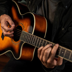 Washburn EA15ATB-A-U EA15 Festival Series Mini Jumbo Cutaway Acoustic Electric Guitar - Tobacco Burst