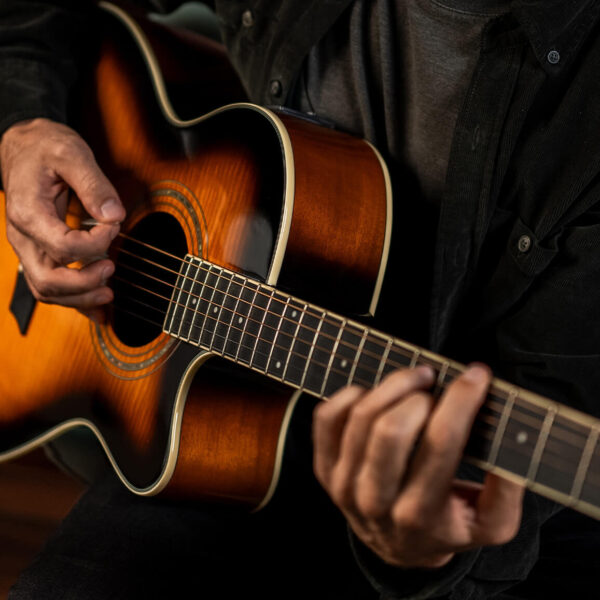 Washburn EA15ATB-A-U EA15 Festival Series Mini Jumbo Cutaway Acoustic Electric Guitar - Tobacco Burst