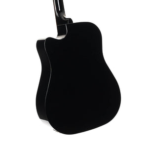 Cort Guitars Cort EARTH60CEBK Earth Series 60 Dreadnought Acoustic Electric Guitar - Black Gloss