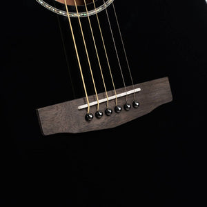 Cort Guitars Cort EARTH60CEBK Earth Series 60 Dreadnought Acoustic Electric Guitar - Black Gloss