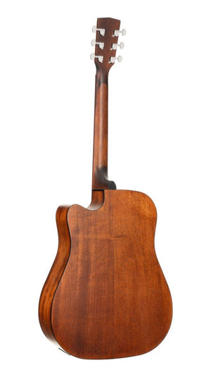Cort Guitars Cort EARTH60MCEOP Earth Series 60 Mahogany Dreadnought Acoustic Electric Guitar - Open Pore