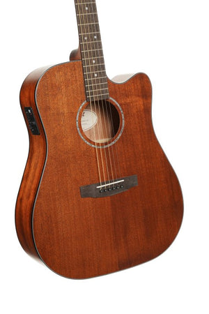 Cort Guitars Cort EARTH60MCEOP Earth Series 60 Mahogany Dreadnought Acoustic Electric Guitar - Open Pore
