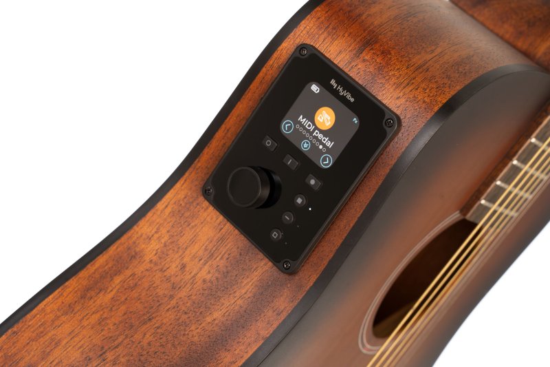 Cort Guitars Cort EARTHGO-OPBB Earth Series Go Hyvibe Acoustic Electric Guitar - Open Pore Brown Burst