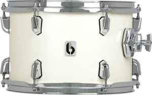 British Drum Co. ENG-10-7-RT-SEW Enigma Series Tom - Satin Olde English White 10" x 7"