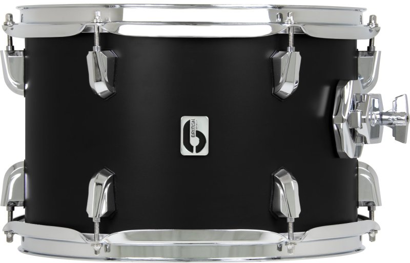 British Drum Co. ENG-10-7-RT-STB Enigma Series Tom - Satin Black 10" x 7"