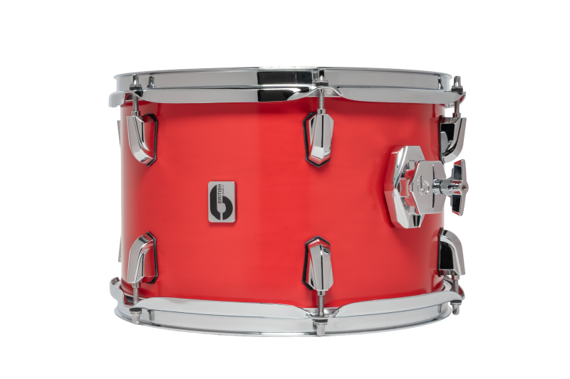 British Drum Co. ENG-22-CB-SSC Enigma Series Club Kit - Satin Scarlett 12", 16", 22"