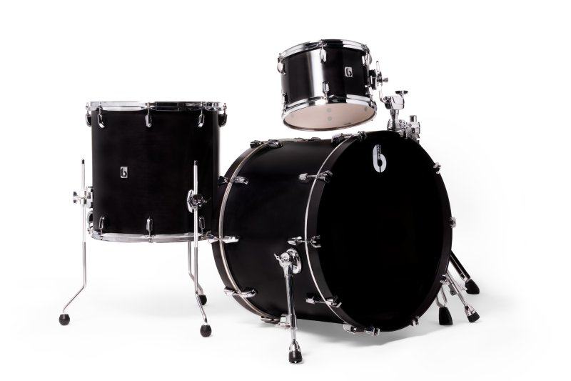 British Drum Co. ENG-22-CB-STB Enigma Series Club Kit - Satin Black 12", 16", 22"